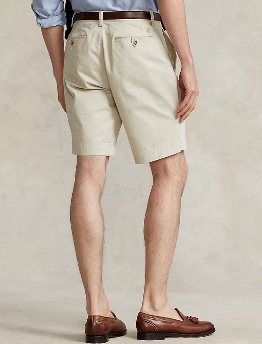 Polo Ralph Lauren Mens 9.5 Inch Cotton Classic Fit Chino Shorts Beige 33