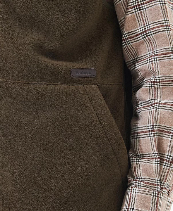 Barbour Men's Country Full Zip Fleece Vest Olive Green Medium