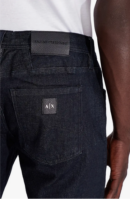 AX Armani Exchange Mens J13 Slim Fit 5 Pocket Jeans Indigo Blue 33 x 32