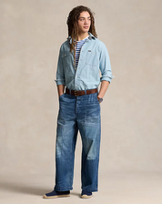 Polo Ralph Lauren Relaxed Fit Distressed Jeans Blue 34 x 32