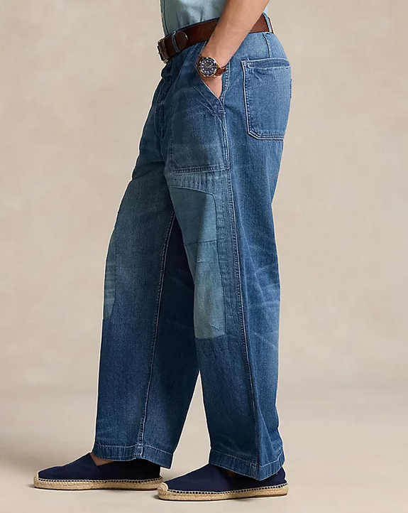 Polo Ralph Lauren Relaxed Fit Distressed Jeans Blue 36 x 32