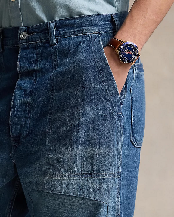 Polo Ralph Lauren Relaxed Fit Distressed Jeans Blue 36 x 32