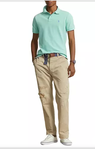 Polo Ralph Lauren Men's Classic Fit Short Sleeve Mesh Polo Shirt Green 2XL