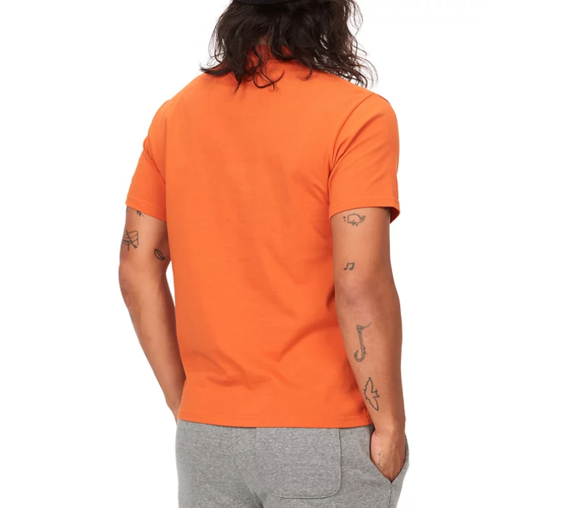 Marmot Men's The Marmots Living Ink Graphic Short Sleeve T Shirt Orange Medium