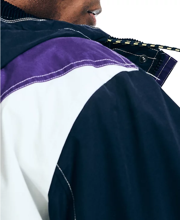 Nautica Men's Classic Fit Hooded Sailing Jacket Navy Blue Large