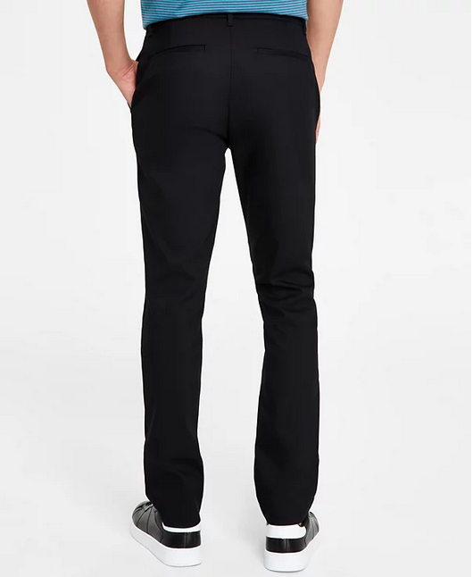Calvin Klein Men's Slim Fit Modern Stretch Chino Dress Pants Black 38 x 30
