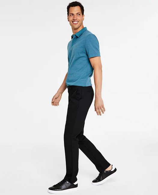 Calvin Klein Men's Slim Fit Modern Stretch Chino Dress Pants Black 38 x 30