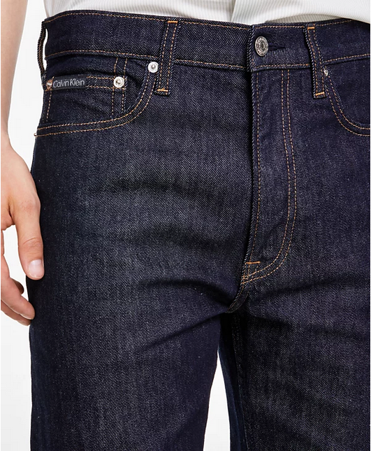 Calvin Klein Men's Standard Straight Fit Stretch Jeans Blue Rinse Blue 38 x 32