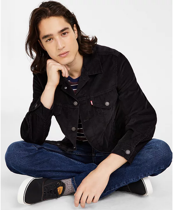 Levi's Men's Vintage Relaxed Fit Denim Trucker Jacket Black 2XL