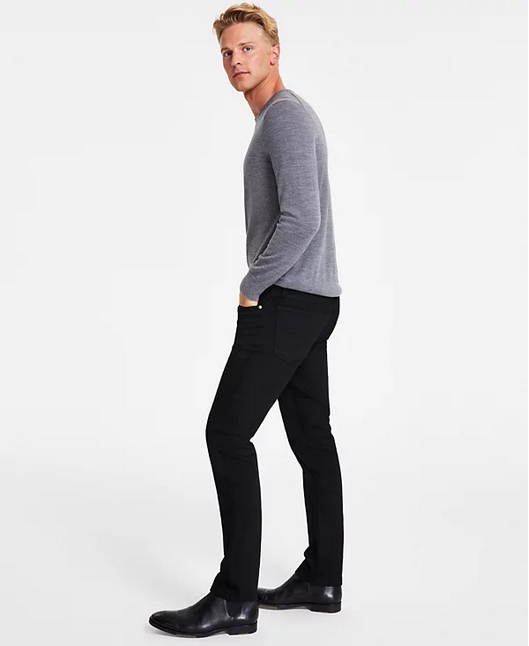 Calvin Klein Men's Slim Fit Stretch Jeans Forever Black 34 x 30