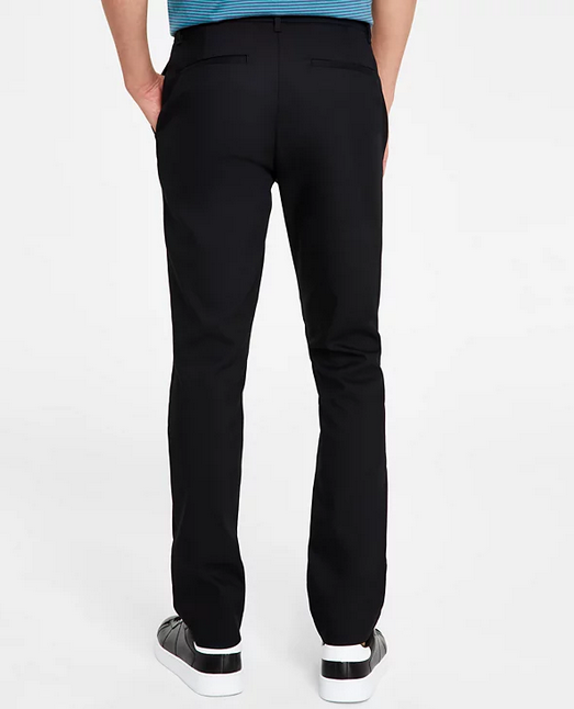 Calvin Klein Mens Slim Fit Performance Stretch Chino Pants Black 33 x 32