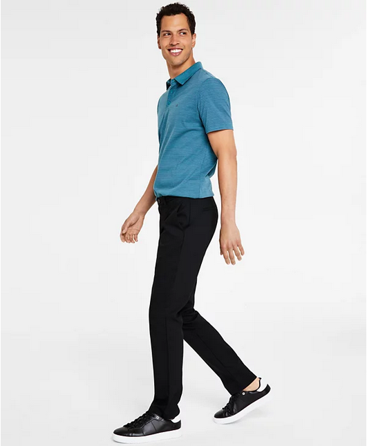Calvin Klein Mens Slim Fit Performance Stretch Chino Pants Black 33 x 32
