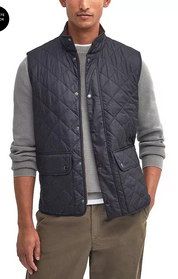 Barbour Mens Lowerdale Quilted Vest Navy Blue Small