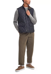 Barbour Mens Lowerdale Quilted Vest Navy Blue Small