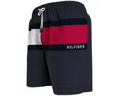 Tommy Hilfiger Men's Big & Tall Signature Flag 10" Swim Trunk Blue XLT