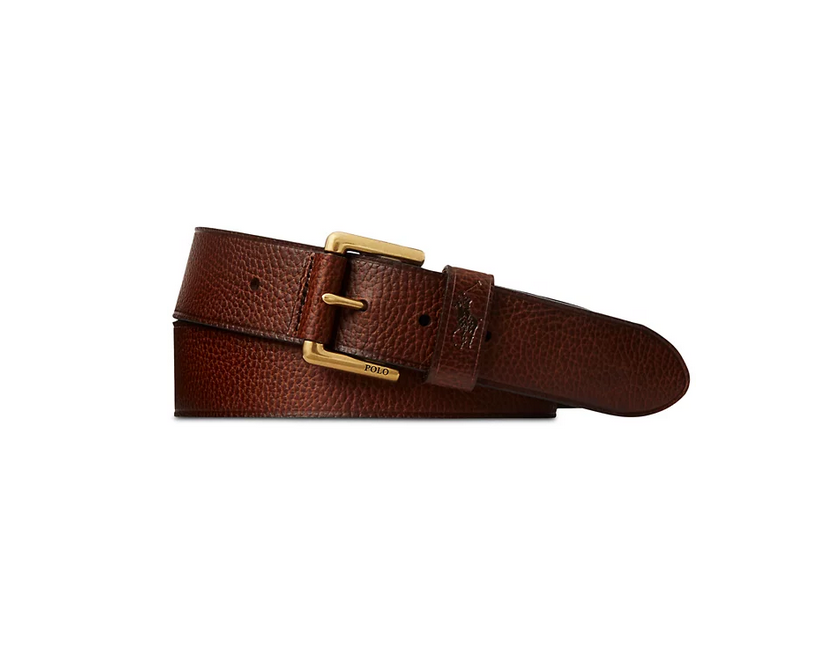 Polo Ralph Lauren Men's Signature Pony Leather Belt Brown 36
