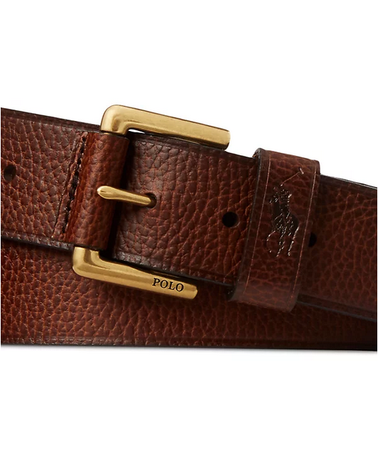Polo Ralph Lauren Men's Signature Pony Leather Belt Brown 38