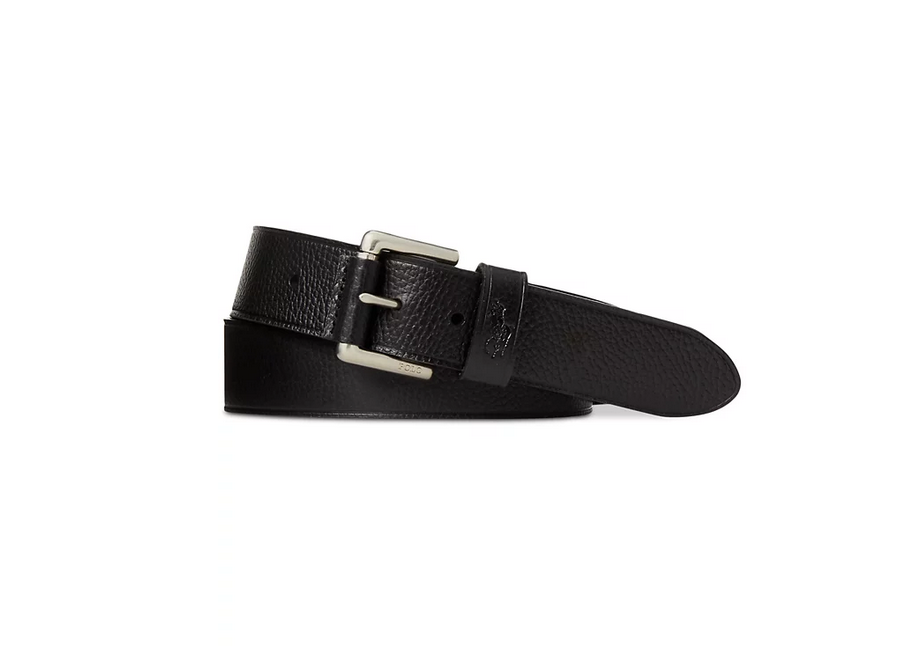 Polo Ralph Lauren Men's Signature Pony Leather Belt Black 32