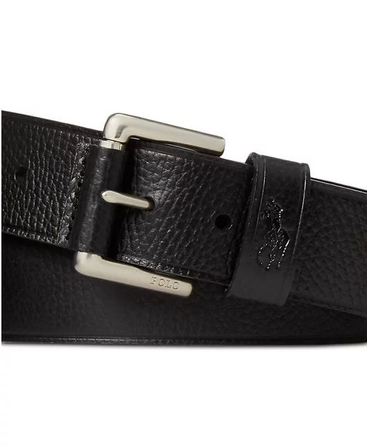 Polo Ralph Lauren Men's Signature Pony Leather Belt Black 34
