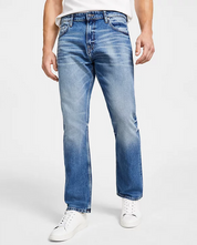 GUESS Men's Regular Straight Fit Jeans Blue City 33 x 32
