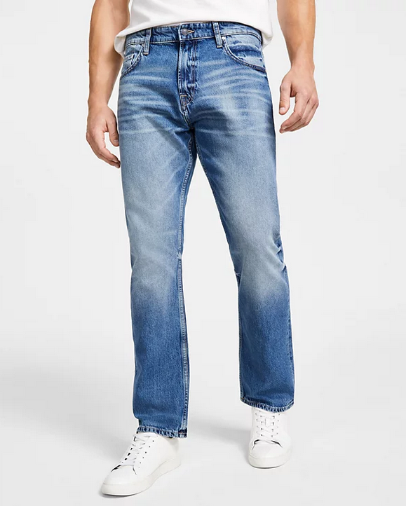 GUESS Men's Regular Straight Fit Jeans Blue City 33 x 32