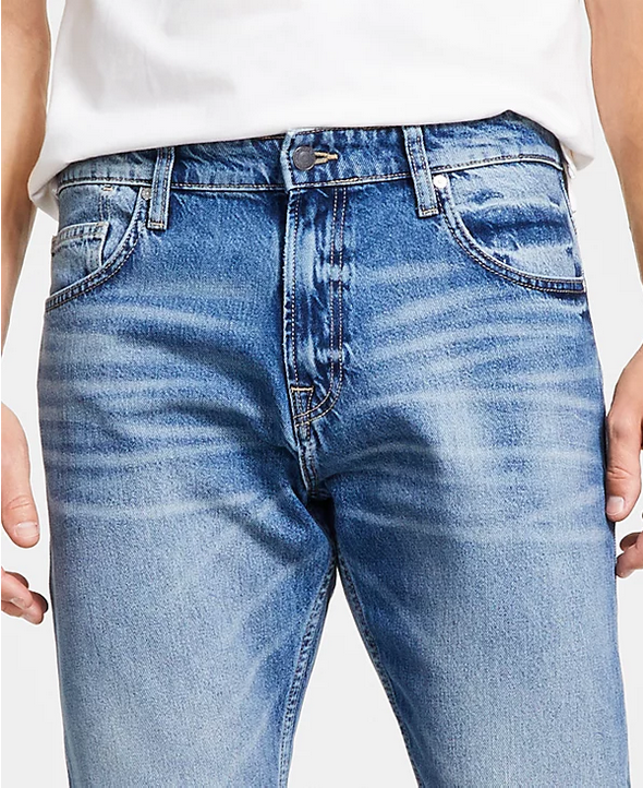 GUESS Men's Regular Straight Fit Jeans Blue City 33 x 32