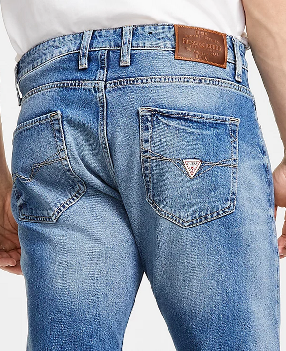 GUESS Men's Regular Straight Fit Jeans Blue City 33 x 32