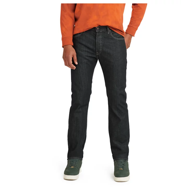 Levi's Men's 501 Original Fit Button Fly Jeans Clean Rigid Blue 34 x 30
