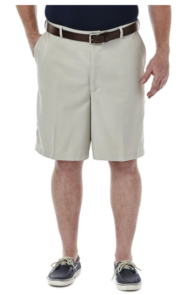 Haggar Men's Cool 18 Pro Shorts Regular Fit 38