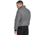 Calvin Klein Men's Wool Bomber Jacket With Knit Trim Charcoal Grey XL