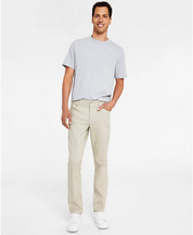 Calvin Klein Men's CK Move 365 Slim Fit Performance Stretch Pants Taupe 38 x 32