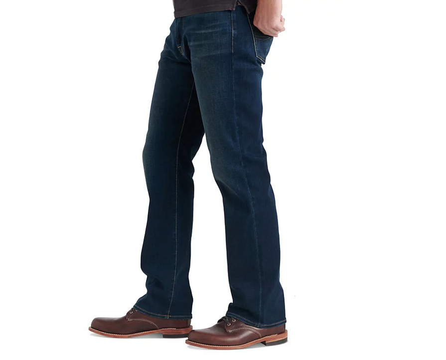 Lucky Brand Men's 181 Relaxed Straight Fit COOLMAX Stretch Jeans Blue 38 x 30
