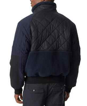 BASS OUTDOOR Men's Mixed Media Full Zip Bomber Jacket Blue Small