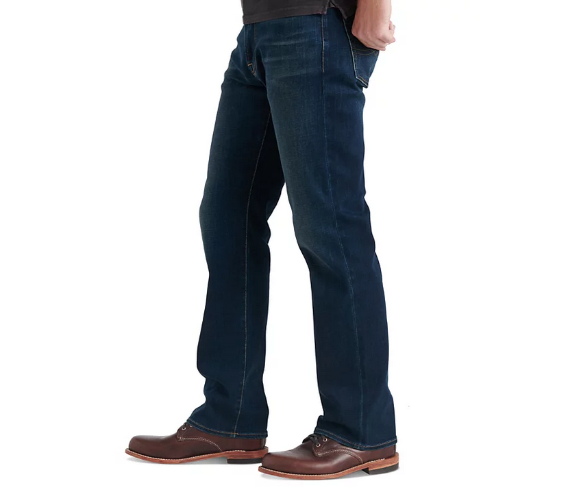 Lucky Brand 181 Mens Relaxed Straight fit Denim Jeans 36 / 30 Blue Solid
