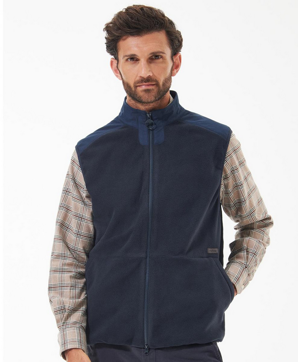 Barbour Men's Country Full Zip Fleece Vest Blue 2XL