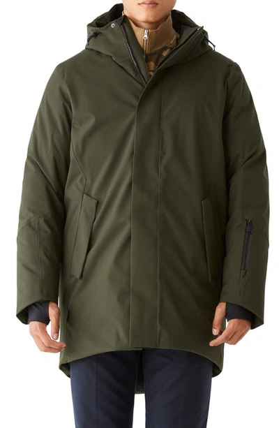 Frank And Oak Men's Capital Waterproof Hooded Parka Coat Green Medium