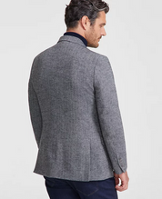 Nautica Mens Modern fit Sport Coat Blazer 42 L Charcoal Grey Herringbone