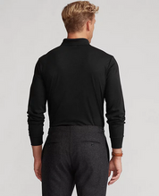 Polo Ralph Lauren Mens Classic Fit Soft Cotton Long Sleeve Polo Shirt Black XL