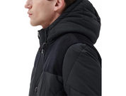Barbour Men's Elmwood Box Quilted Hooded Full Zip Parka Coat Black XL
