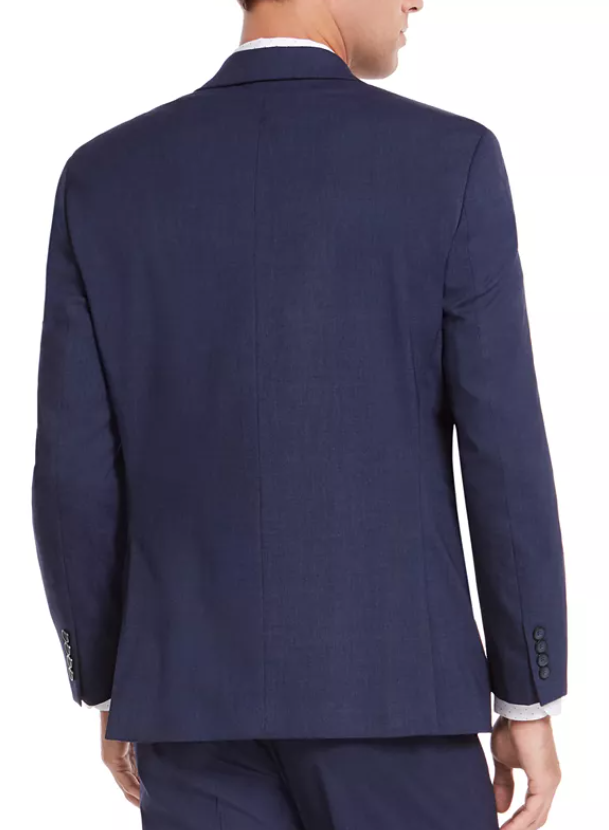 Izod Mens Classic fit 2 Piece Suit 44 R / 38 Waist Blue Solid
