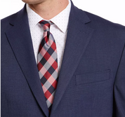 Izod Mens Classic fit 2 Piece Suit 42 R Pants 36 / 32 Blue Solid