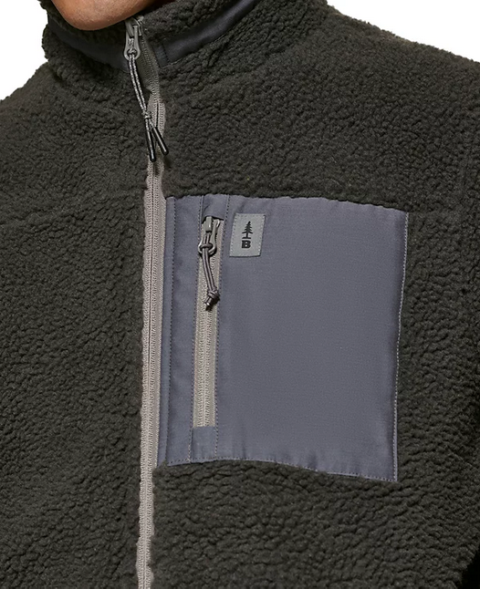 BASS OUTDOOR Men's Highline Trail Full Zip Fleece Jacket Grey XL