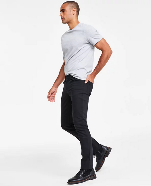 Calvin Klein Men's CK Move 365 Slim Fit Performance Stretch Pants Black 29 x 30