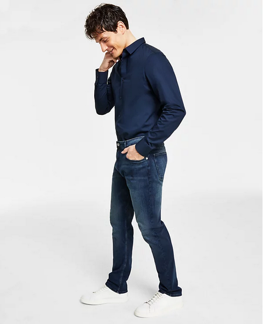 Calvin Klein Men's Slim Fit Stretch Jeans Boston Blue 36 x 34