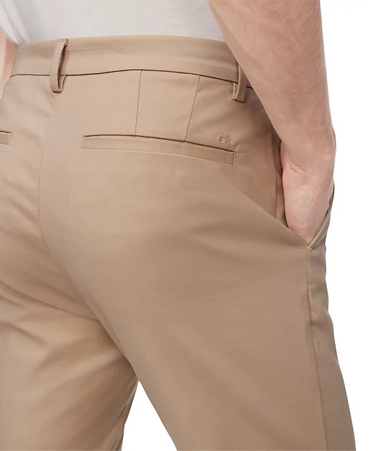Calvin Klein Men's Slim Fit Modern Stretch Chino Pants Tan 32 x 34