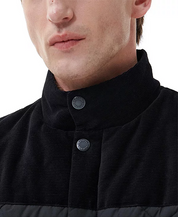 Barbour Men's Elmwood Colorblocked Embroidered Vest Black Medium