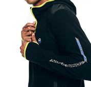 Nautica Men's Competition Sustainably Crafted Quarter Zip Hoodie Black Medium