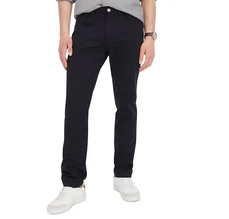Tommy Hilfiger Men's Denton Straight Fit 5 Pocket Chino Pants Blue 33 x 32