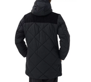 Barbour Men's Elmwood Box Quilted Hooded Full Zip Parka Coat Black Small