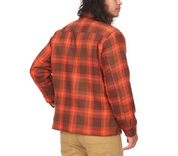 Marmot Men's Ridgefield Plaid Fleece Lined Flannel Shirt Jacket Brown Medium